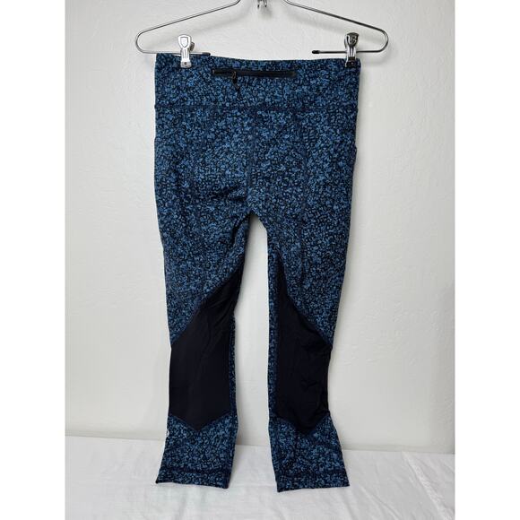 Lululemon  Pace Daisy Dust Illuminight Blue Black Size 4 Small No tags - Picture 2 of 6